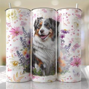 Aussie‎ Dog 20oz Tumbler with Straw